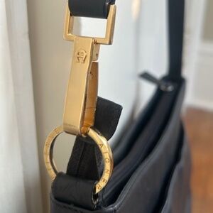 Vintage ETIENNE AIGNER Women's Black Soft Leather Shoulder Bag